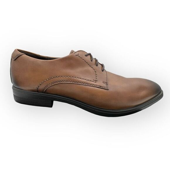 NWOT Ecco Melbourne lace up leather Mens oxfords in Amber Size 10 main image 7